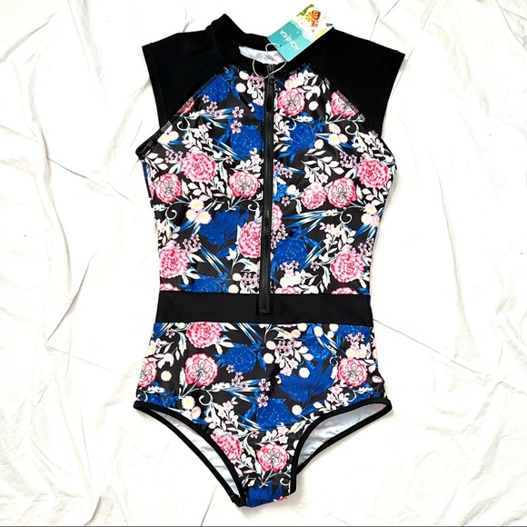 NWT zip front one piece swimsuit - Picture 5 of 10